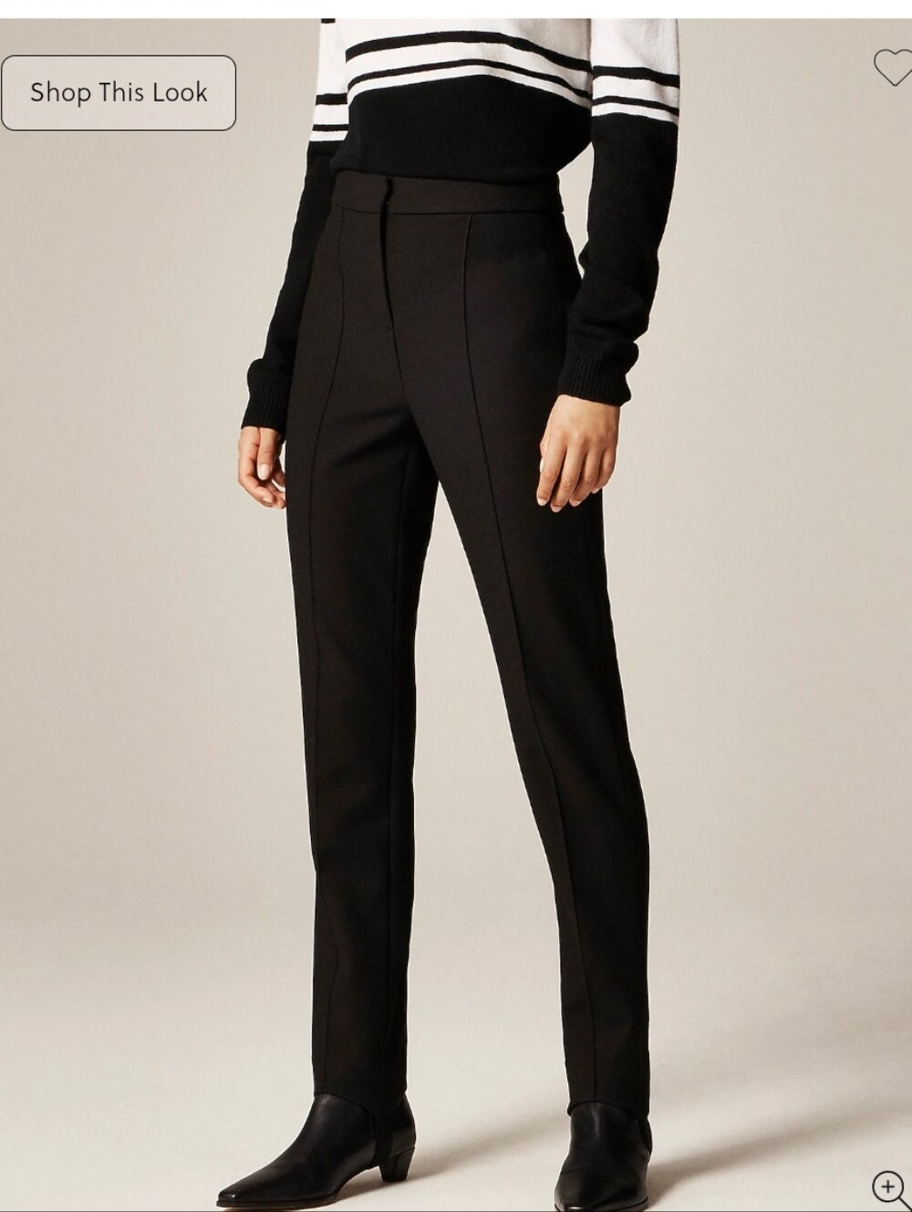 J Crew Stirrup pant in four-season stretch CS742 NWT Black Size 0